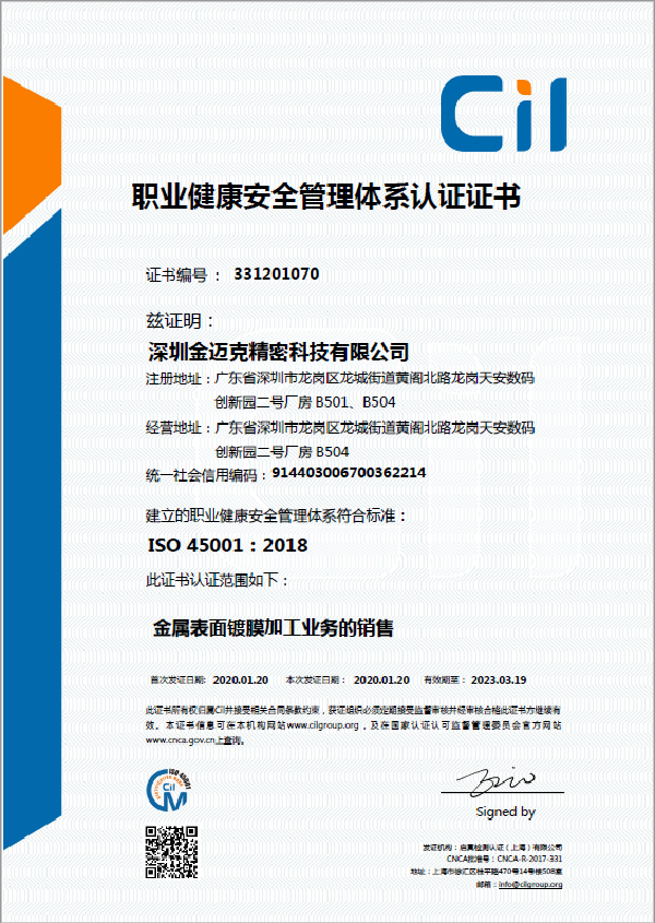 ISO45001：2018